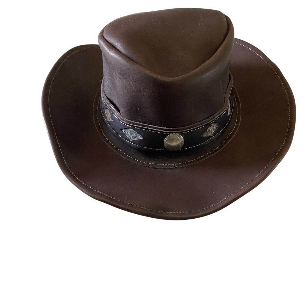 North Star Leather Brown Hat medium